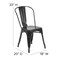Flash Furniture Black Metal Stack Chair with Black Poly Resin Seat CH-31230-BK-PL1B-GG - alternate 4